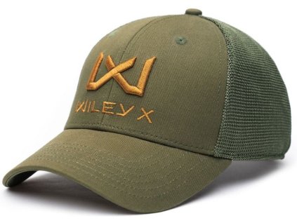 WILEY X Šiltovka Trucker Cap - olive green / tan logo