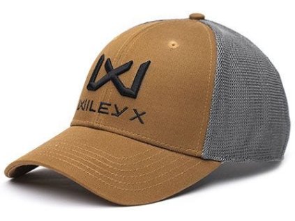 WILEY X Šiltovka Trucker Cap - tan / grey / black logo