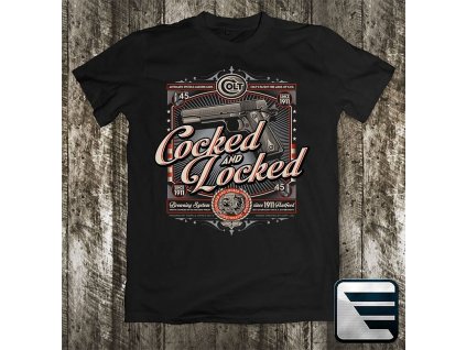 MARS&ARMS Tričko Cocked-N-Locked - čierne (COLOBLACK)