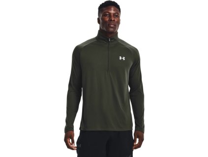 UNDER ARMOUR Tričko s dlhým rukávom Tech 2.0 1/2 Zip - zelené (1328495-312)