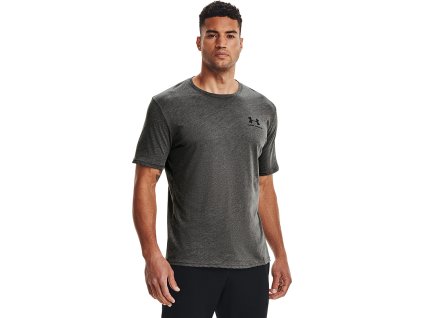UNDER ARMOUR Tričko Sportstyle Left Chest Ss - šedé (1326799-019)
