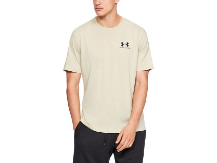 UNDER ARMOUR Tričko SportStyle Left Chest Ss - béžové (1326799-289)
