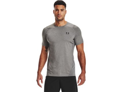 UNDER ARMOUR Tričko HG Armour Fitted SS - šedé (1361683-090)