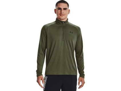 UNDER ARMOUR Tričko s dlhým rukávom Tech 1/2 Zip - marine OD green / black (1328495-392)