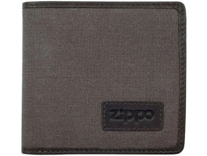 ZIPPO Kožená/Textilná peňaženka 11x10,5x1,5cm - grey / brown (44104)