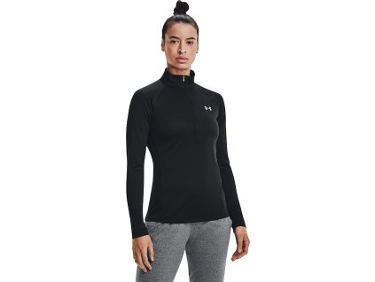 UNDER ARMOUR Dámske tričko s dlhým rukávom Tech 1/2 Zip - čierne (1320126-001)
