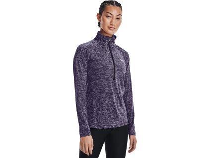 UNDER ARMOUR Dámske tričko s dlhým rukávom Tech 1/2 Zip - fialové (1320128-571)