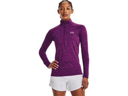 UNDER ARMOUR Dámske tričko s dlhým rukávom Tech 1/2 Zip - Twist - fialová (1320128-514)