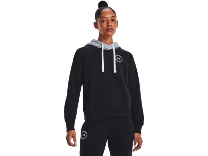 UNDER ARMOUR Dámska mikina Rival Fleece CB Hoodie - čierna (1373031-001)