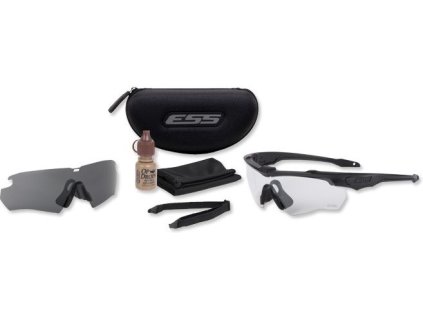 ESS Ochranné okuliare Crossblade 2LS Unit Issue Kit - číre, dymové sklo (EE9034-01)