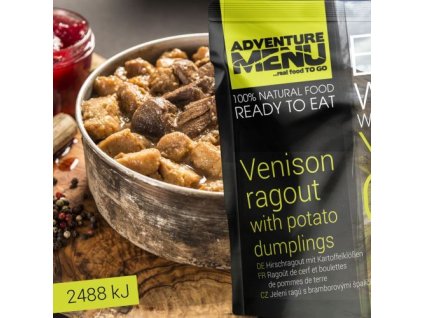 ADVENTURE MENU Jelenie ragú so zemiakmi