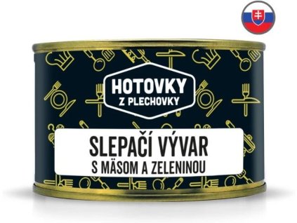 HOTOVKY Z PLECHOVKY Slepačí vývar s mäsom a zeleninou 400ml