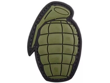 GFC 3D PVC Nášivka/Patch Grenade - green / black