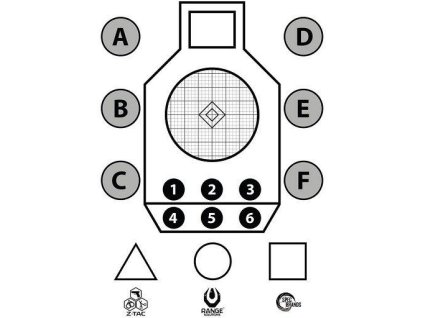 RANGE SOLUTIONS Cvičný terč Aim Small, 70 x 50 cm -10ks