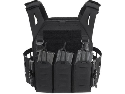 WARRIOR Laser Cut LPC (Ladder Sides) with Detachable Triple Bungee 5.56 Panel V2 - black (W-LC-LPC-V2-DFP-TB-556-BLK)