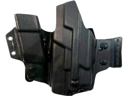 MUSTACHEGEAR Puzdro na zbraň BABAJAGA IWB G19 Olight PL2, pravák - čierne