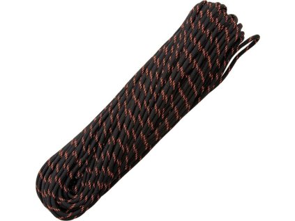 US paracord originálna padáková šnúra 30m – čierna reflexná (RG1082H)