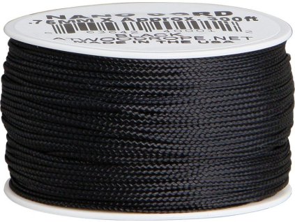 US paracord šnúra Nano 0.75mm x 90m - čierna (RG1037)