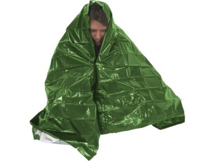 NDUR Záchranná reflexná termoizolačná fólia - olivová/strieborná (ND61420)