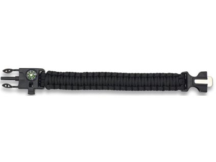 BARBARIC Paracord náramok Survival - black (33878-NE)