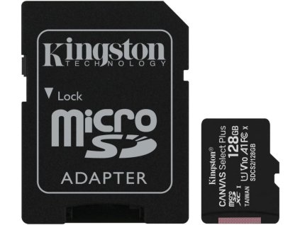 KINGSTON Micro SDHC karta 128GB s SD adaptérom