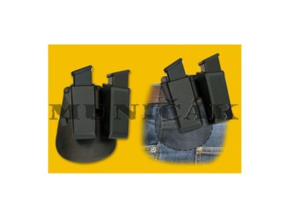 ESP Dvojité rotačné plastové puzdro pre dva zásobníky 9mm Luger (MH-MH-24)