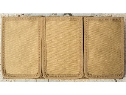 FALCO Púzdro na zásobník SA58 s vnútornými svorkami, 3 vedľa seba, MOLLE - coyote (51032/3)