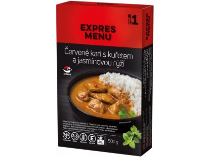 EXPRES MENU KM Červené karí s kuracím mäsom, jazmínová ryža 500g