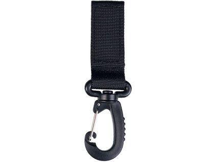 MILTEC Pútko MODULAR 50 mm na opasok s karabínou - black (13505002)