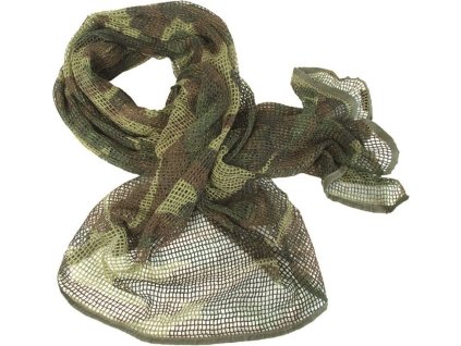 MILTEC Sieťovaná maskovacia šála - woodland (12625020)