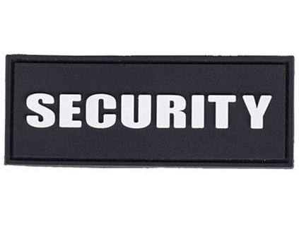 MILTEC 3D PVC Nášivka/Patch Security 8,6x3,3cm - black (16833100)
