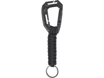MILTEC Paracord držiak na klúče s karabinou - black (15908002)
