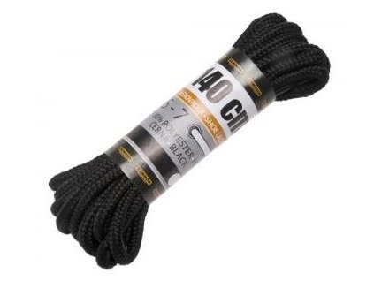 BENNON Šnúrky do topánok 140cm - black (D31140)