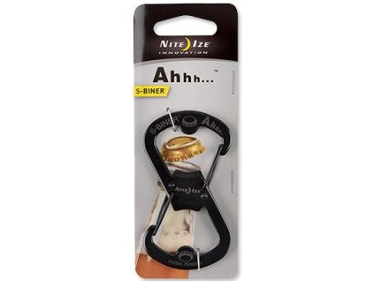 NITE IZE Karabína S-biner Ahhh Bottle Opener - čierna (SBO-03-01)
