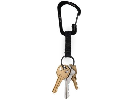 NITE IZE Karabína No. 3 s krúžkom na kľúče - čierna (CSLW3-01-R6)