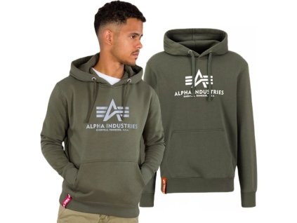 ALPHA INDUSTRIES Mikina Basic Hoody BL - dark olive (178312/142)