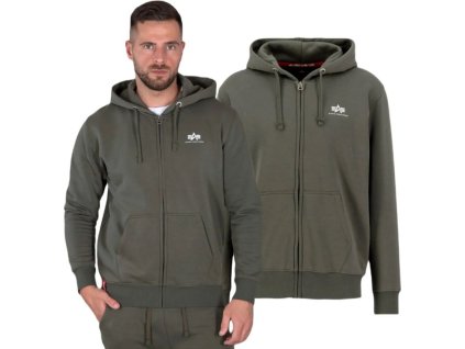 ALPHA INDUSTRIES Mikina Basic Zip Hoody - dark olive (118342/142)