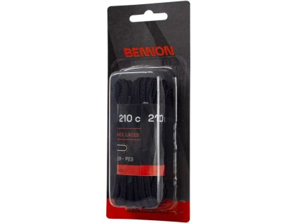 BENNON Šnúrky do topánok 210cm - black (400010)