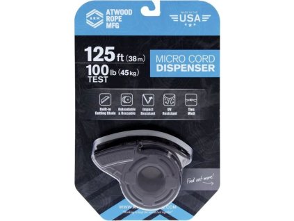 ATWOOD ROPE MFG Odvíjač na Micro Cord - black (ARMMTRD01)