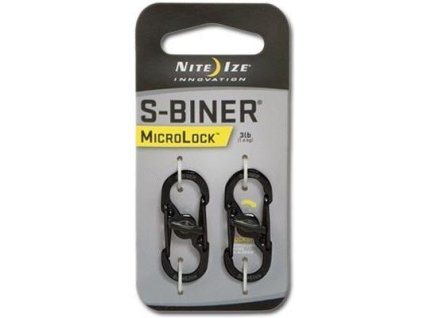 NITE IZE Karabína S-biner MicroLock - čierna (LSBM-01-2R3)