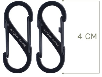 NITE IZE Karabína S-Biner #1 Dual - black, set 2ks (SB1-2PK-01)