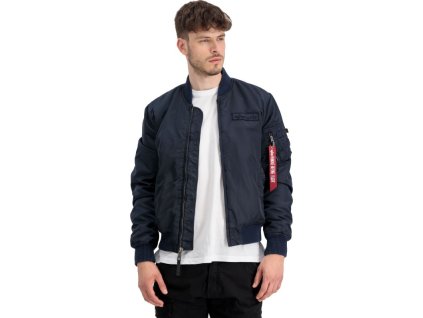 ALPHA INDUSTRIES Bunda MA-1 VF Authentic Overdyed - modrá (108130/07)