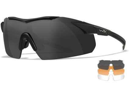 WILEY X Ochranné okuliare VAPOR COMM 2.5 - šedé + číre + oranžové sklá / matný čierny rám