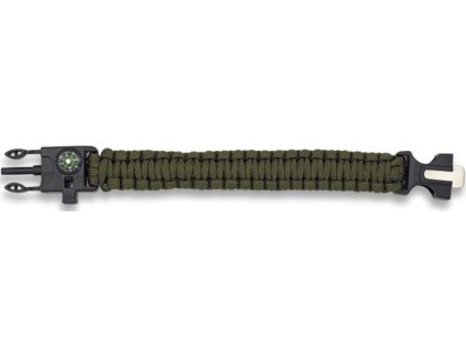 BARBARIC Paracord náramok Survival - green (33878-VE)