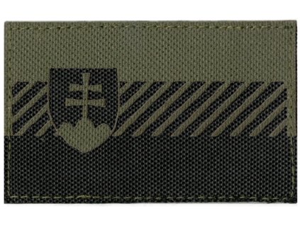 Textilná Nášivka/Patch SLOVAKIA FLAG Laser Cut - olive