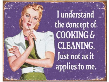 TIN SIGNS Retro plechová ceduľa Cooking & Cleaning (TSN1426)