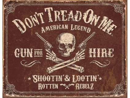 TIN SIGNS Retro plechová ceduľa DTOM Gun for Hire (TSN2007)