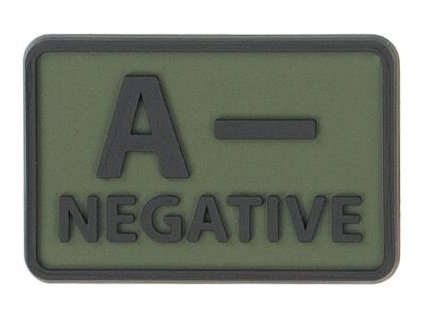 HELIKON 3D PVC Nášivka/Patch A NEG (set 2ks) - olive green (OD-BLP-RB-02 A/Rh-)