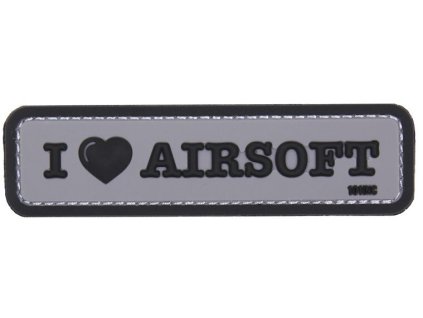 3D PVC Nášivka/Patch Nášivka I Love Airsoft - šedá