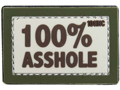 3D PVC Nášivka/Patch 100% asshole - sand/green